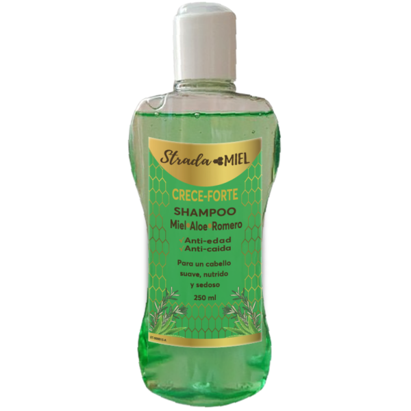 STRADA MIEL _SHAMPOO CRECE-FORTE MIEL ALOE Y ROMERO VENTA TIENDA ONLINE VISTA FRONTAL-01