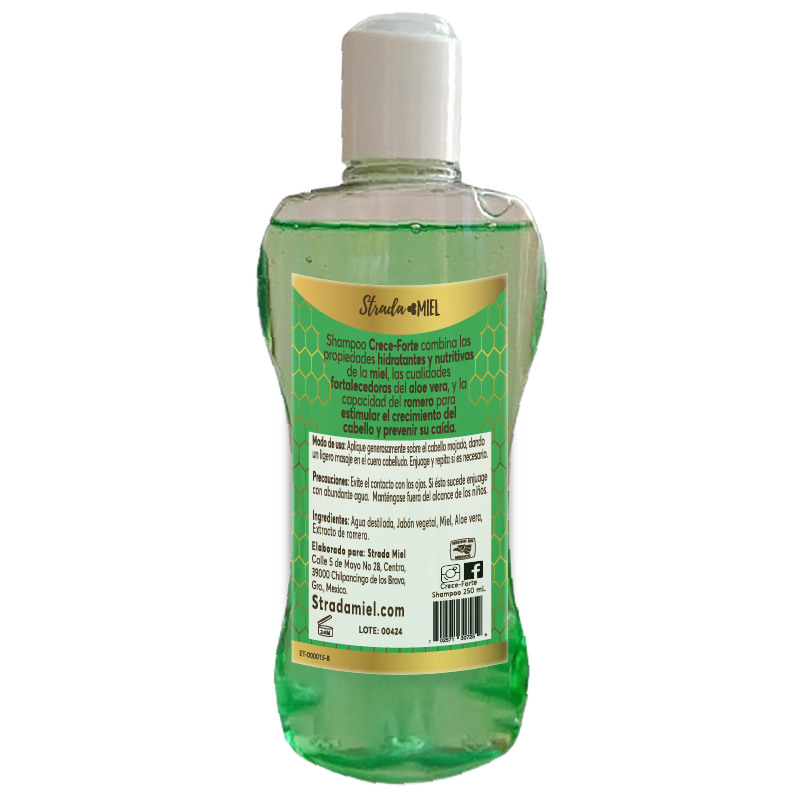 STRADA MIEL _SHAMPOO CRECE-FORTE MIEL ALOE Y ROMERO VENTA TIENDA ONLINE VISTA TRASERA-01